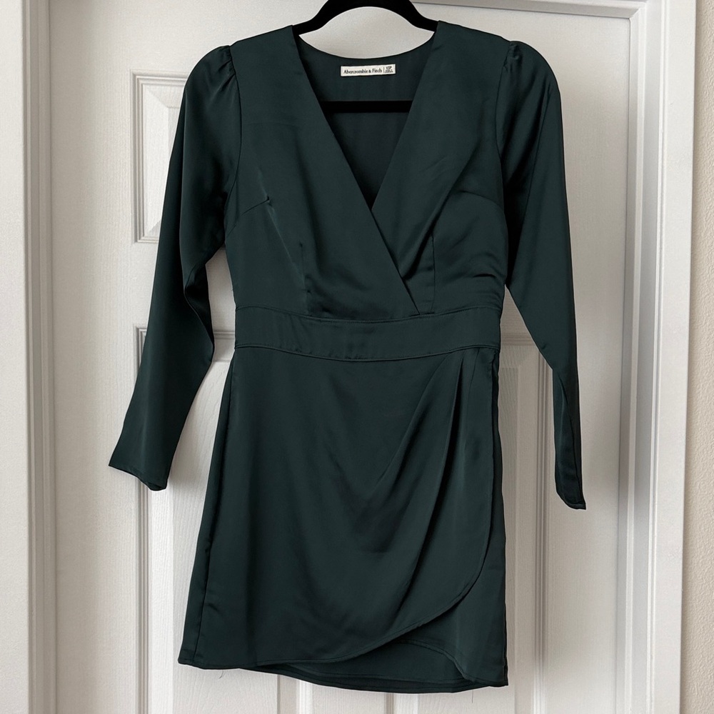 Abercrombie & Fitch Forest Green Long Sleeve Dress